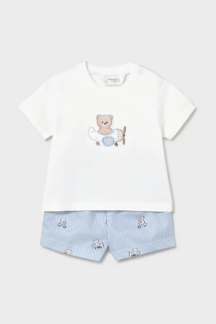 Sada pre bábätká Mayoral Newborn jemný vzor modrá 1275.1B.Newborn.PPY2