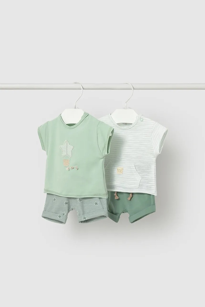 Sada pre bábätká Mayoral Newborn 2-pak nášivka zelená 1626.1H.Newborn.PPY2