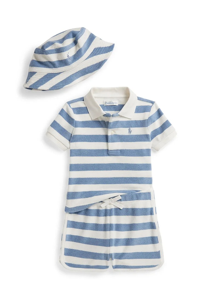 Polo Ralph Lauren detský bavlnený komplet modrá 320B14044001