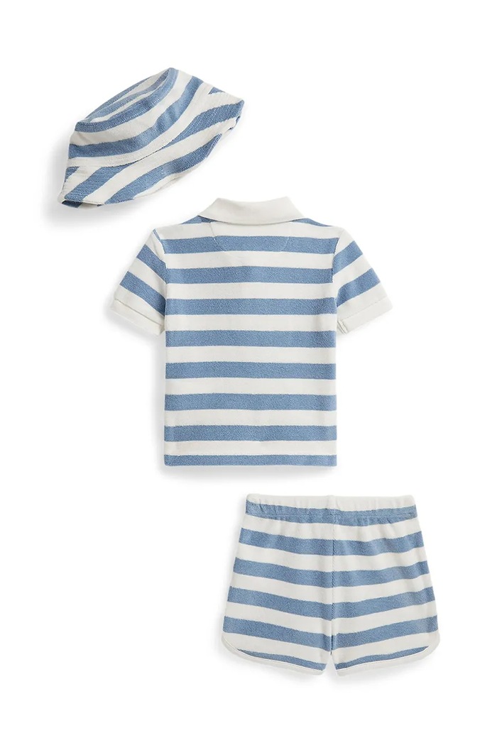 Polo Ralph Lauren detský bavlnený komplet 320B14044001 modrá SS26