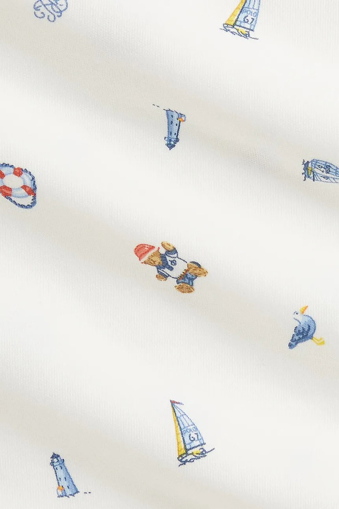 Băieți Polo Ralph Lauren Compleu de zi copii din bumbac 320B14089001 alb