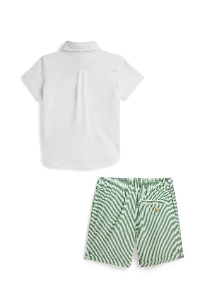 Detská bavlnená súprava Polo Ralph Lauren 320B14096001 biela SS26