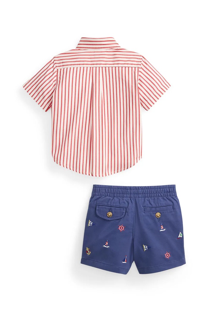 Polo Ralph Lauren compleu bebe 320B21361001 alb SS26