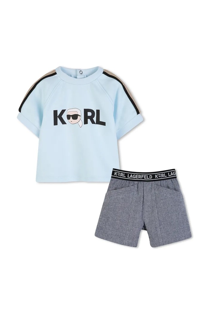 Karl Lagerfeld komplet niemowlęcy dzianina niebieski Z31069.67.81