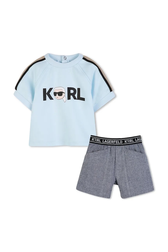 Karl Lagerfeld komplet niemowlęcy dzianina niebieski Z31069.67.81