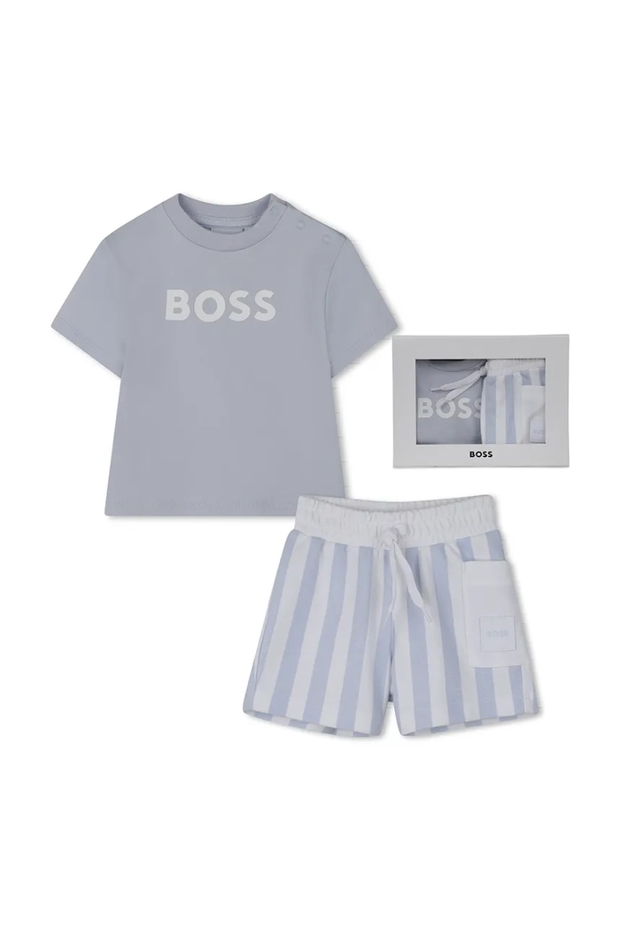 BOSS mindennapi szett gyerek pamut kék J53048