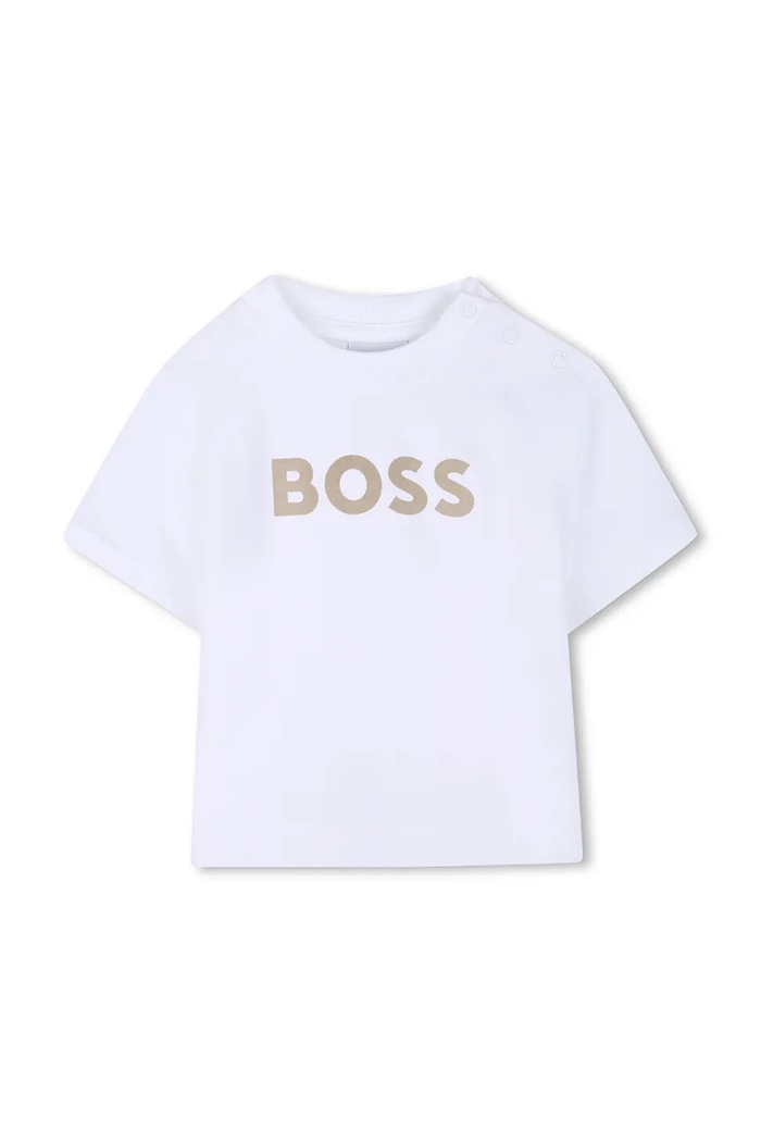 Băieți BOSS compleu de zi pentru copii bumbac J53048 bej