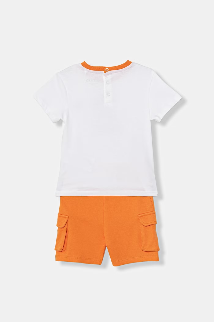 Guess compleu de zi copii din bumbac I6GG06.K8HM4.PPY2.M alb SS26