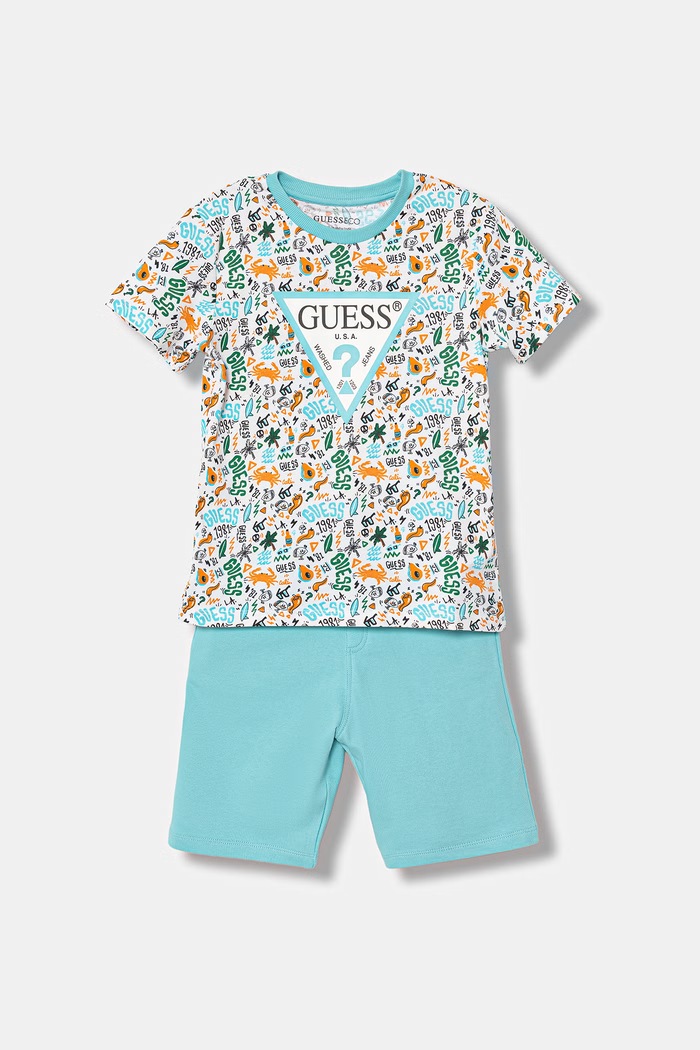 Detská bavlnená súprava Guess 2-pak bavlna modrá N6GG00.K8HM4.PPY2.M