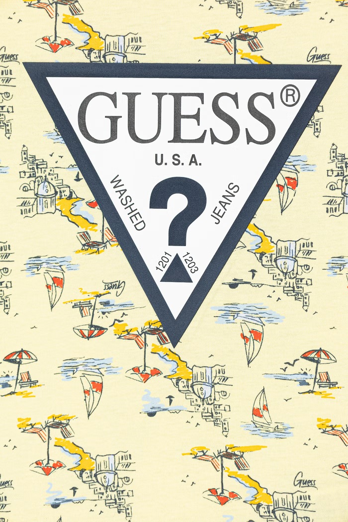 Detské tričko a šortky Guess žltá N6GG01.K8HM4.PPY2.M