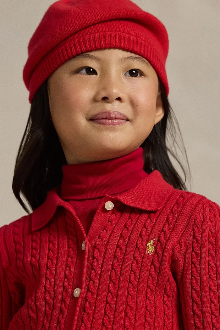 Detská bavlnená súprava Polo Ralph Lauren 312950779500 červená