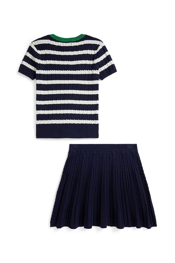 Παιδικό βαμβακερό σετ Polo Ralph Lauren 313956875500 σκούρο μπλε SS26