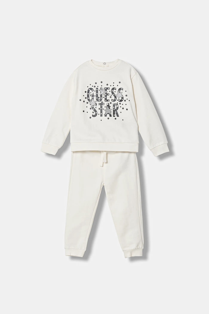 Guess dres bawełniany niemowlęcy 2-pack bawełna beżowy A6RG03.KA6R4.PPY2