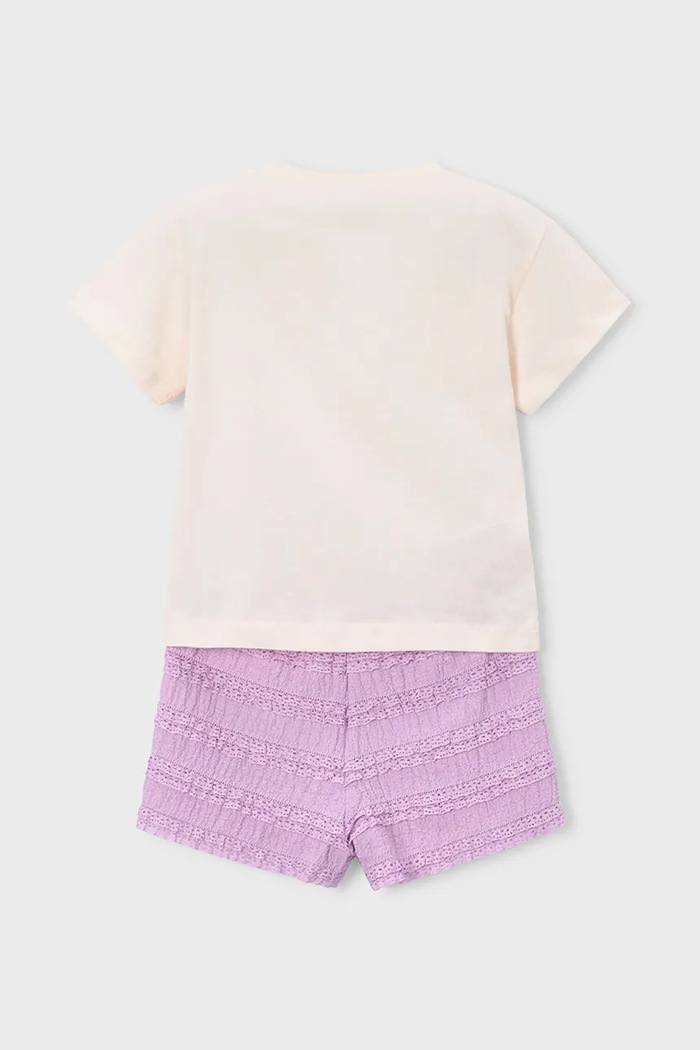 Mayoral set de bumbac pentru copii 3231.6M.Mini.PPY2 violet SS26