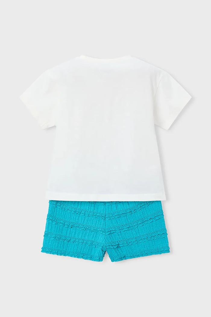 Fete Mayoral set de bumbac pentru copii 3231.6M.Mini.PPY2 albastru