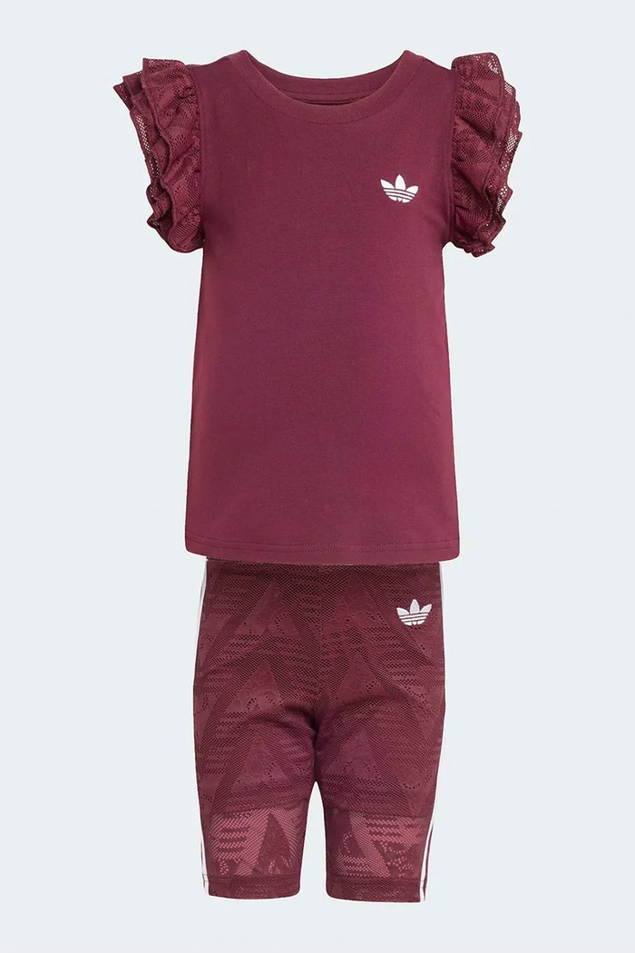 adidas Originals komplet sportowy dziecięcy KC6796 bordowy SS26