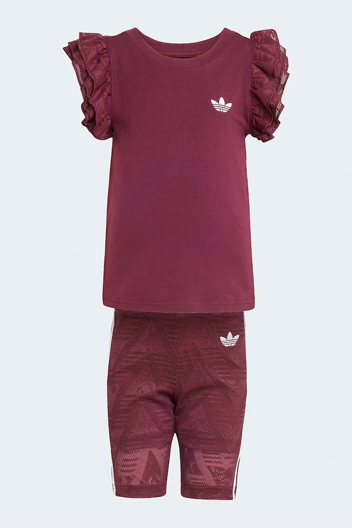 adidas Originals komplet sportowy dziecięcy KC6796 bordowy SS26