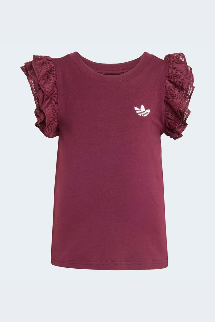 Dziewczynka adidas Originals komplet sportowy dziecięcy KC6796 bordowy