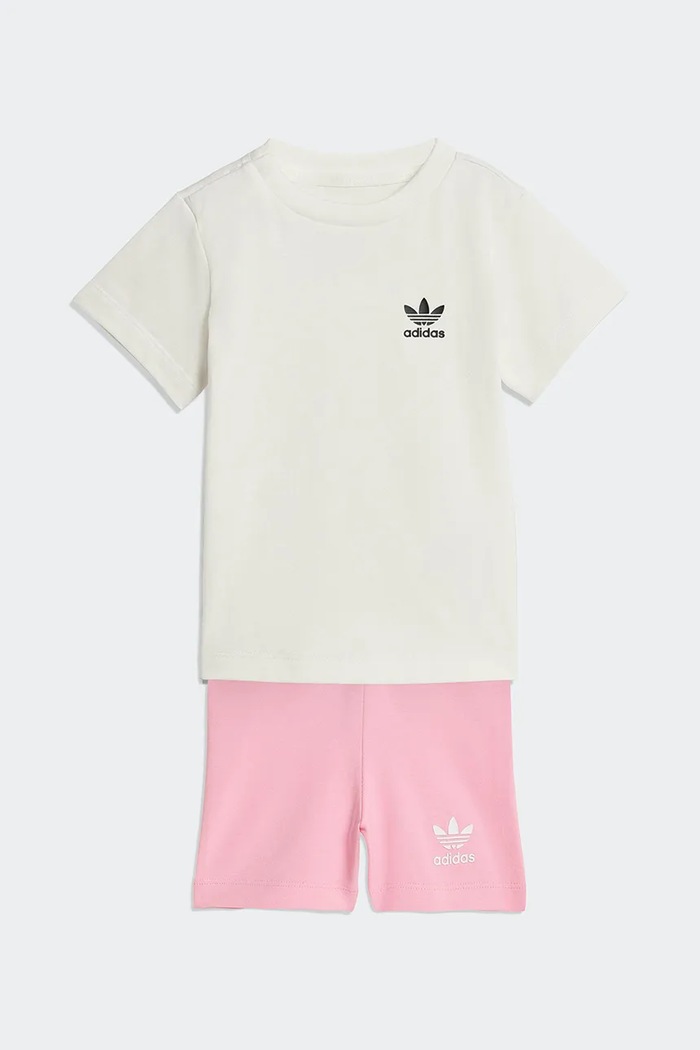 Detská bavlnená súprava adidas Originals bavlna biela KE2352