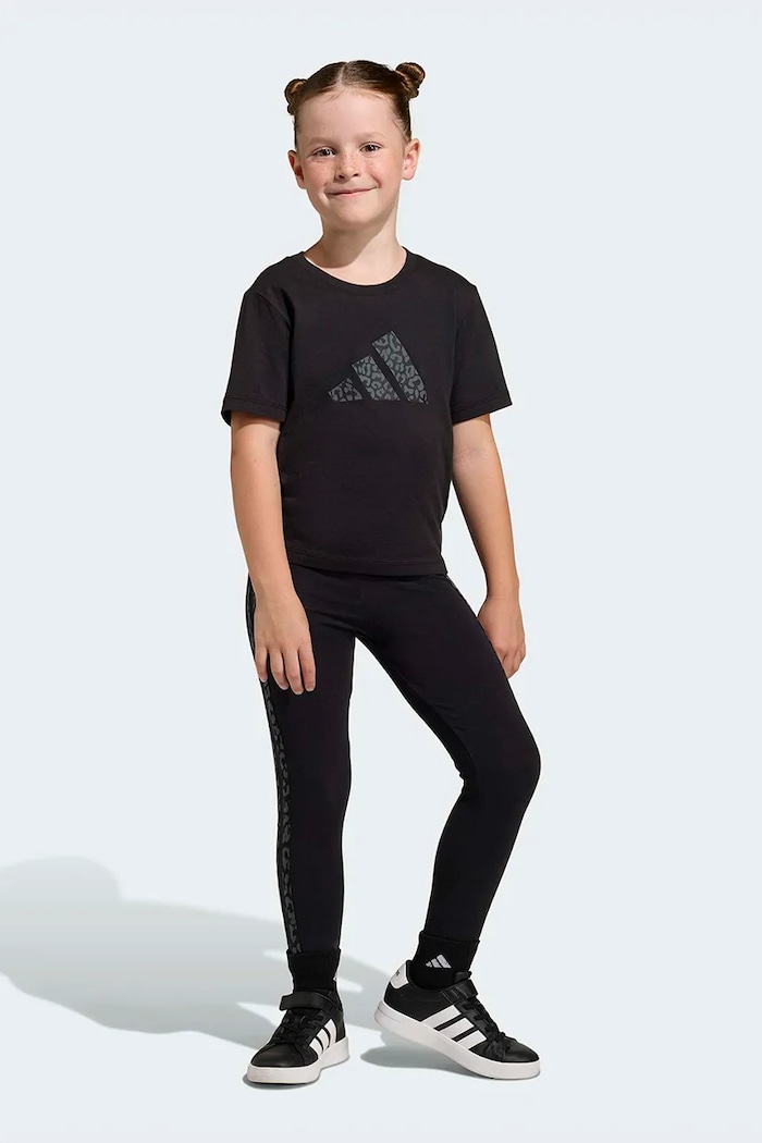 Detská bavlnená súprava adidas bavlna čierna KB6991