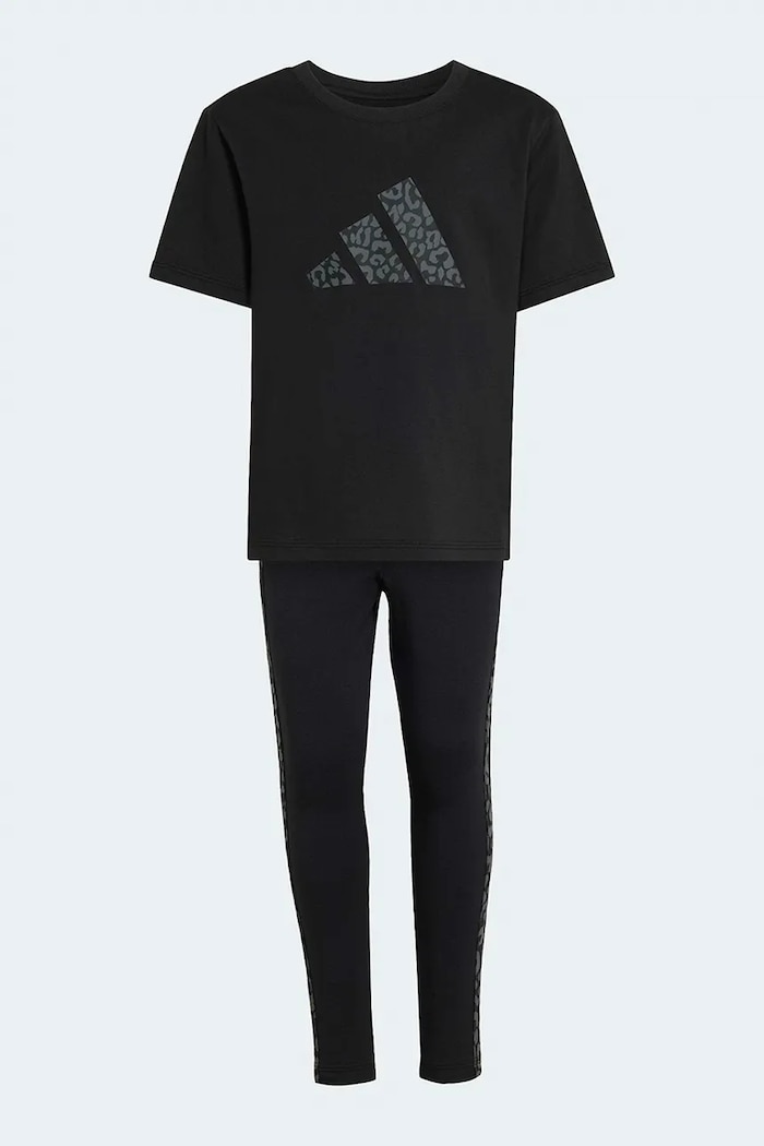 Detská bavlnená súprava adidas KB6991 čierna SS26