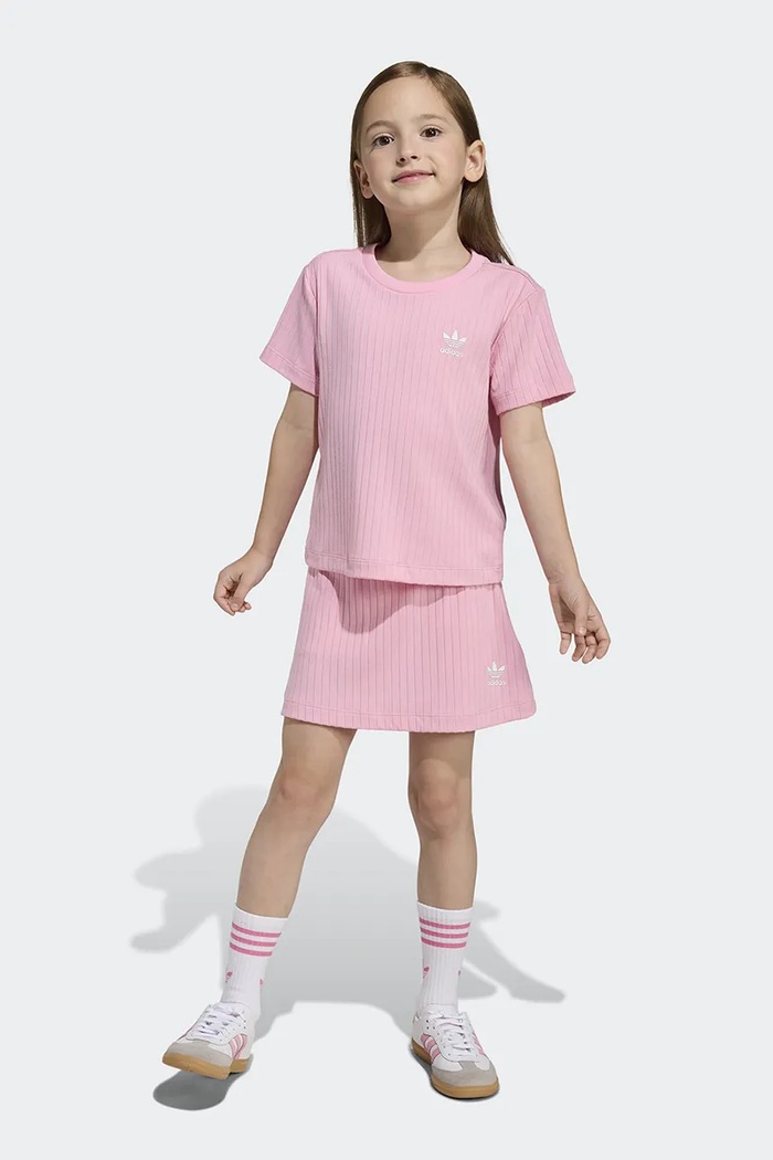 adidas Originals komplet dziecięcy dzianina różowy KE4981
