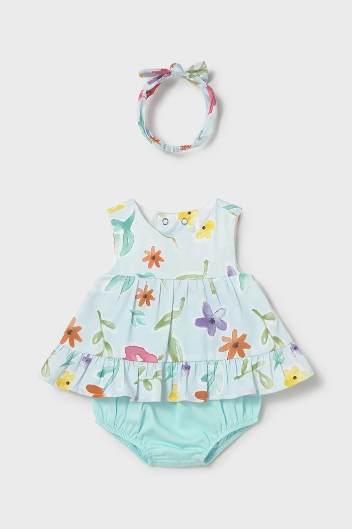 Βρεφικό βαμβακερό σετ Mayoral Newborn βαμβάκι μπλε 1290.2S.Newborn.PPY2