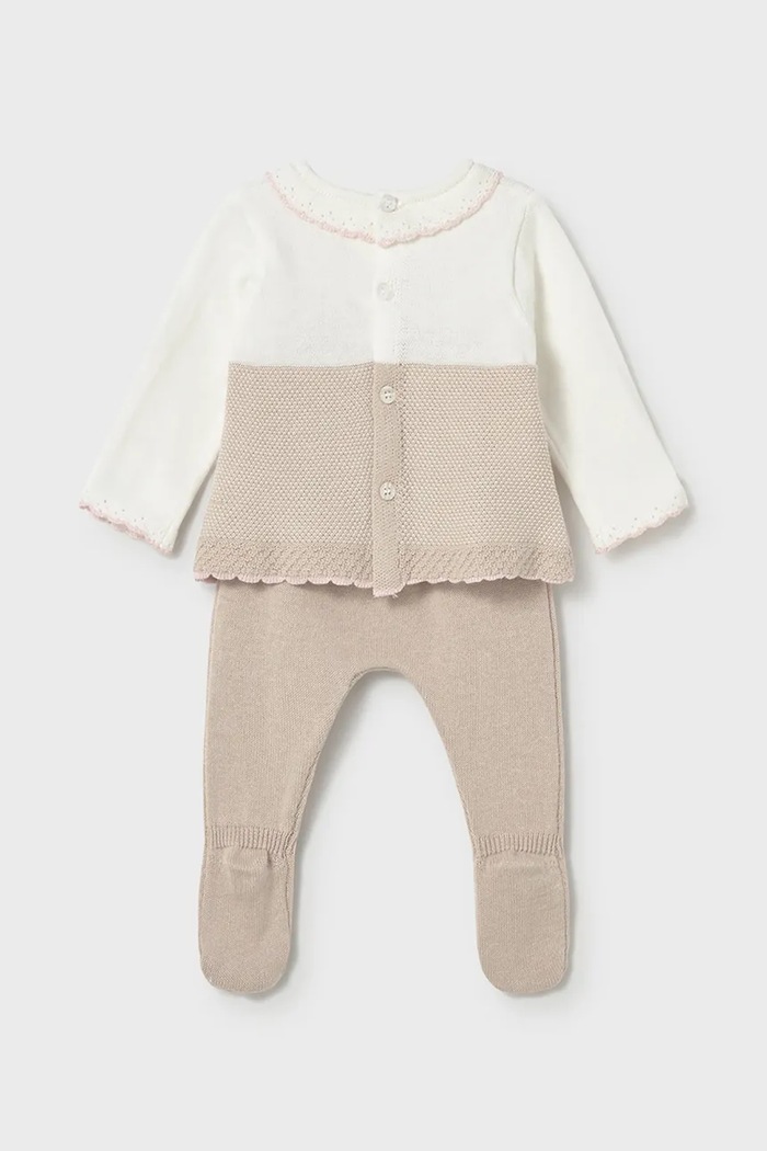 Βρεφικό βαμβακερό σετ Mayoral Newborn 1594.2D.Newborn.PPY2 μπεζ SS26