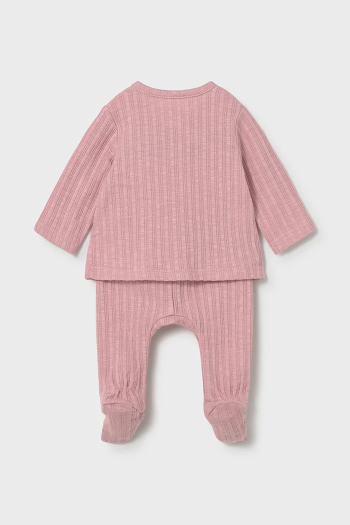 Βρεφικό βαμβακερό σετ Mayoral Newborn 1595.2J.Newborn.PPY2 ροζ SS26