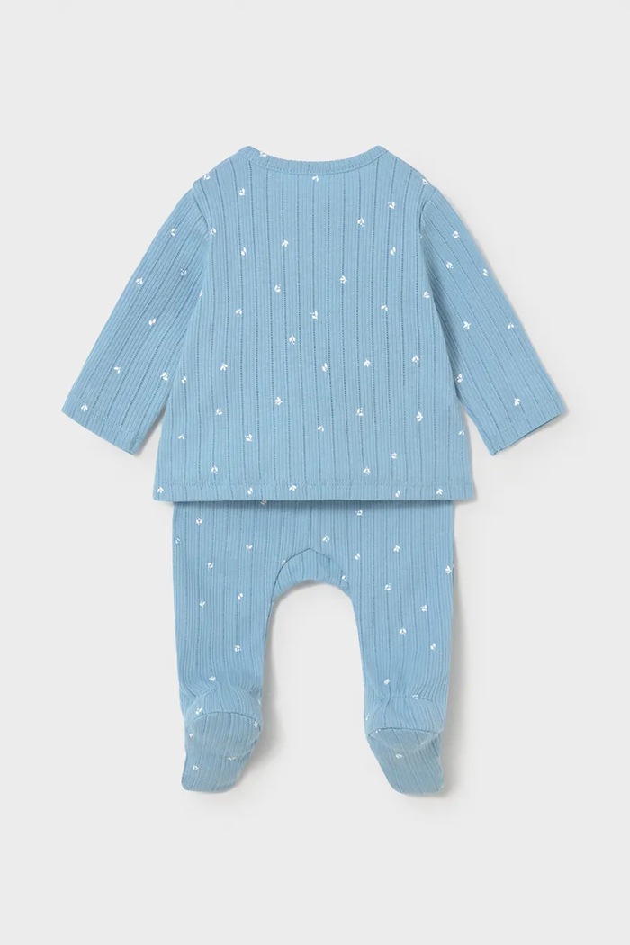 Mayoral Newborn komplet bawełniany niemowlęcy 1595.2J.Newborn.PPY2 niebieski SS26