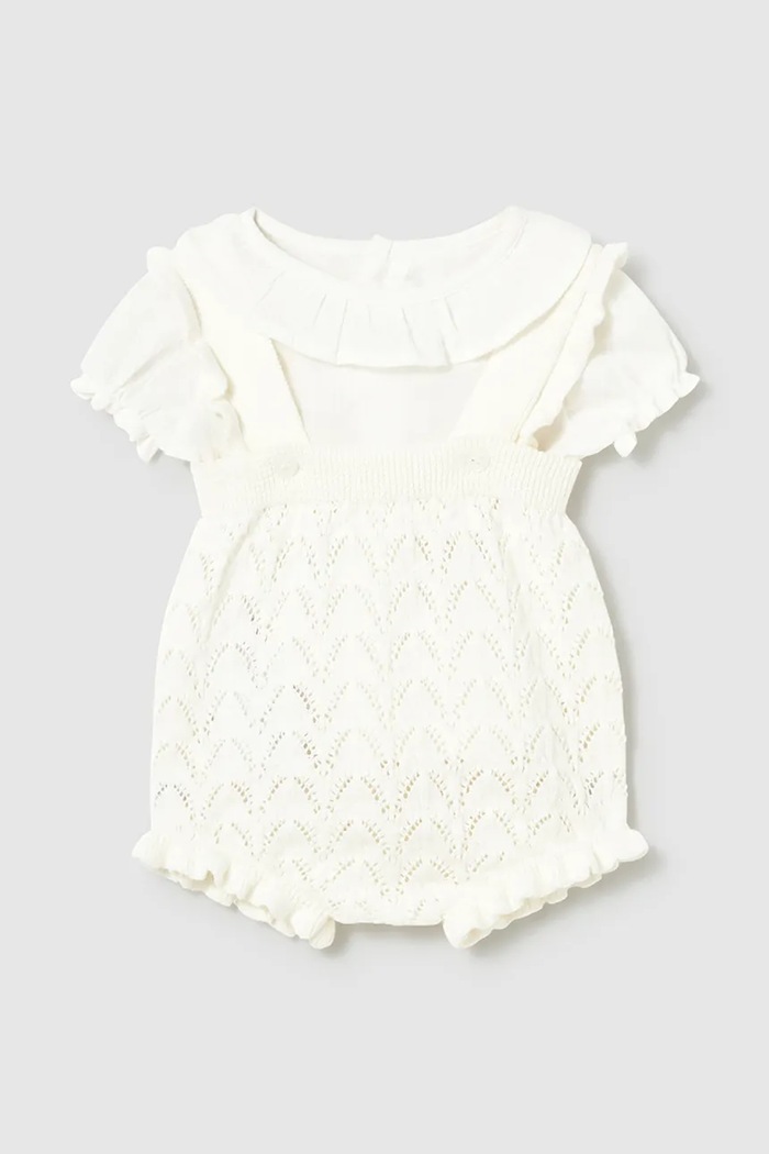 Βρεφικό βαμβακερό σετ Mayoral Newborn 1637.2B.Newborn.PPY2 μπεζ SS26