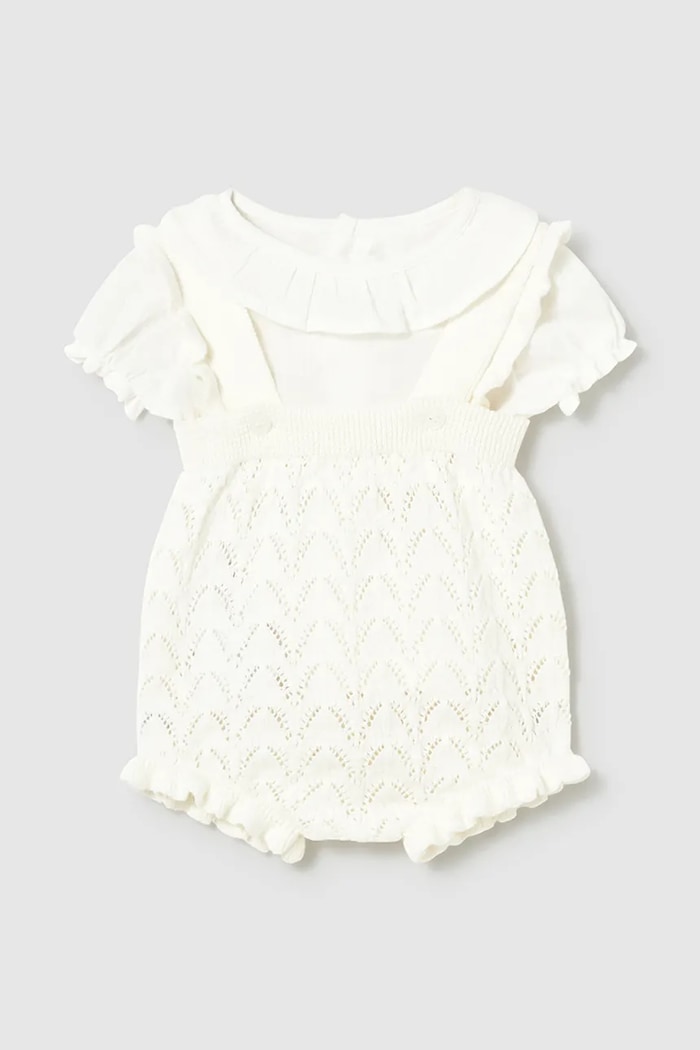 Βρεφικό βαμβακερό σετ Mayoral Newborn 1637.2B.Newborn.PPY2 μπεζ SS26