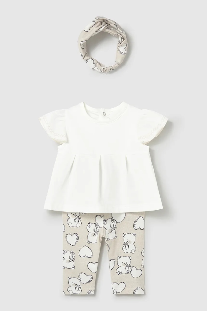 Σετ μωρού Mayoral Newborn πλεκτό ύφασμα μπεζ 1735.2P.Newborn.PPY2