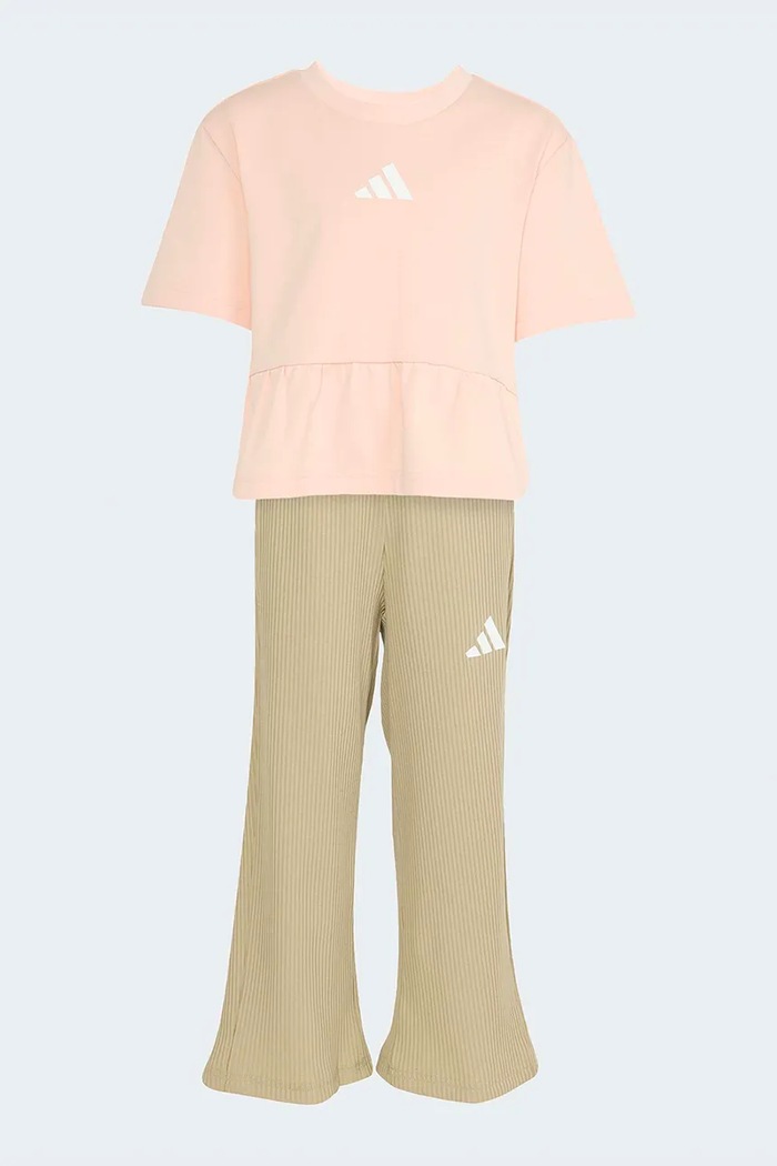 adidas komplet dziecięcy z bawełny KD5927 różowy SS26