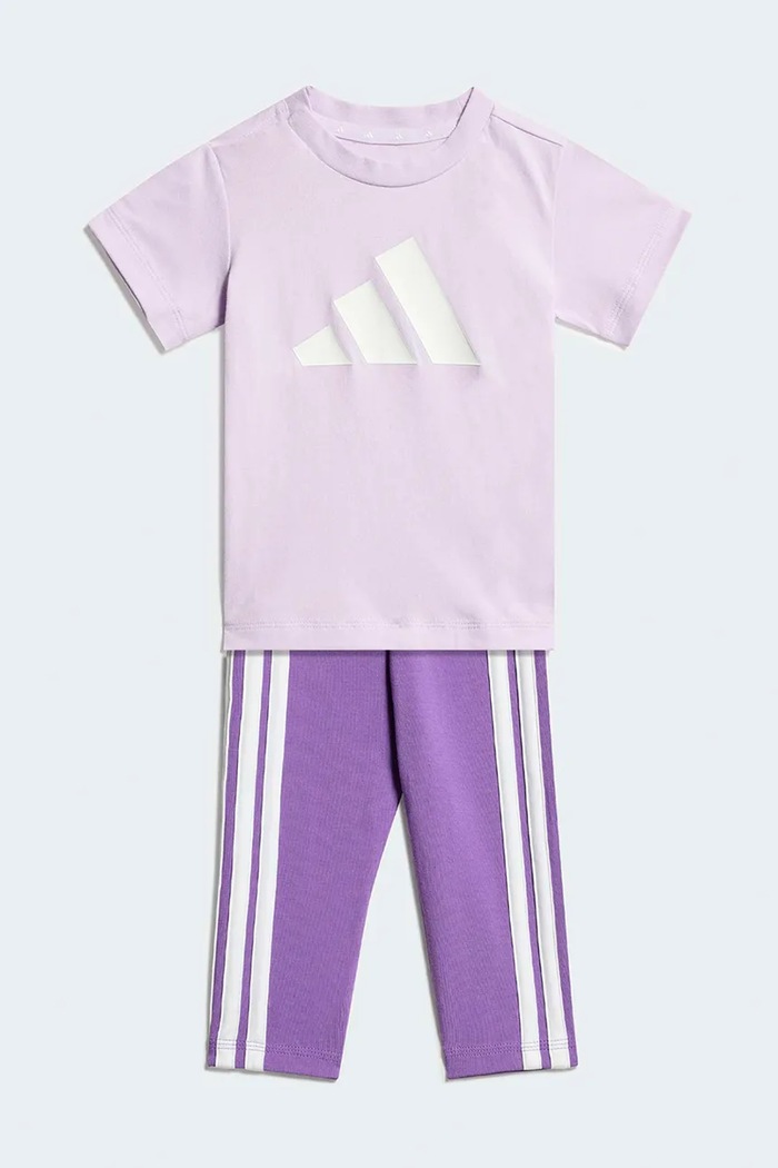 adidas komplet dziecięcy z bawełną fioletowy JY8618