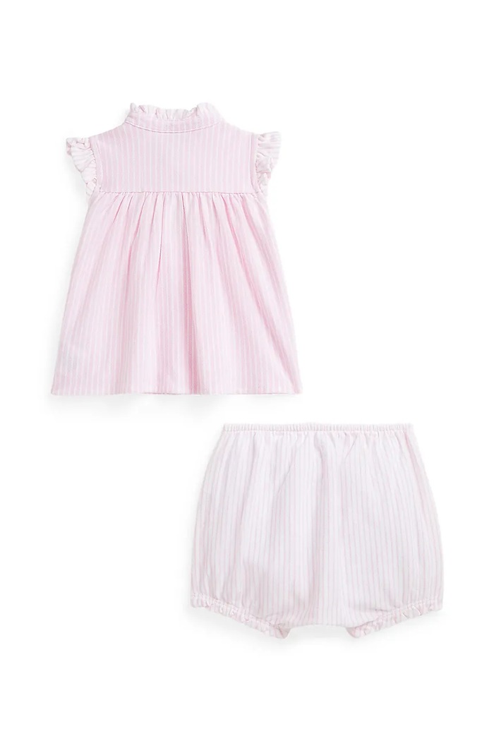 Detská bavlnená súprava Polo Ralph Lauren 310964096001 ružová SS26