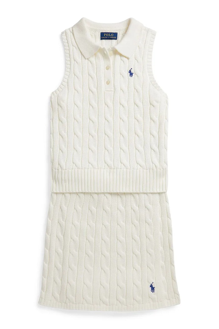 Detská bavlnená súprava Polo Ralph Lauren 313A11239002 biela SS26