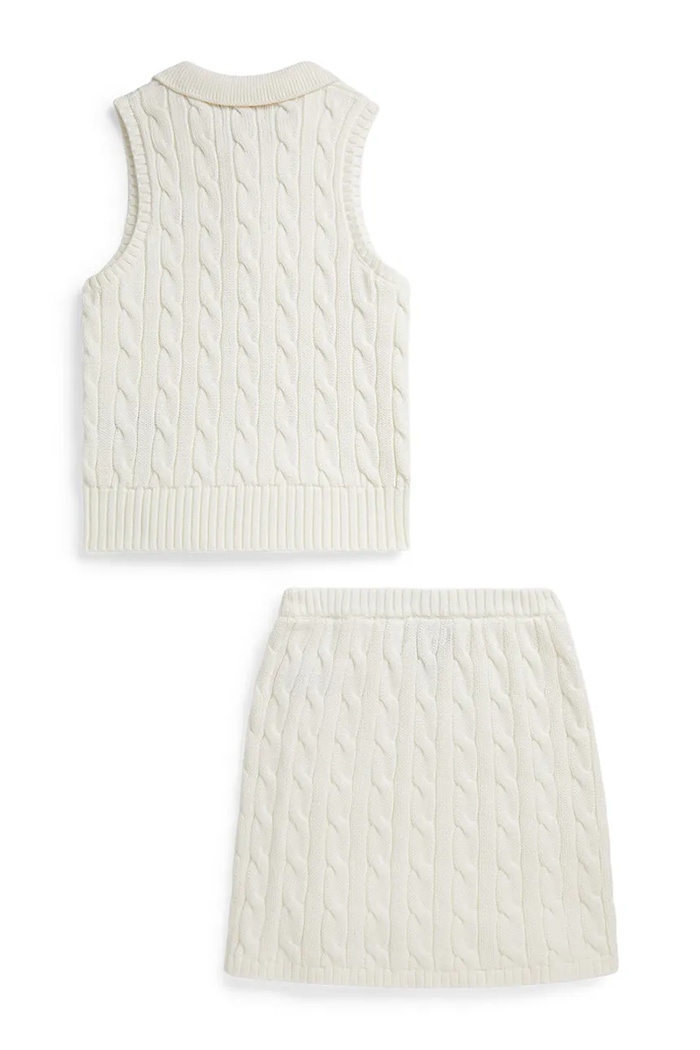 Dievča Detská bavlnená súprava Polo Ralph Lauren 313A11239002 biela