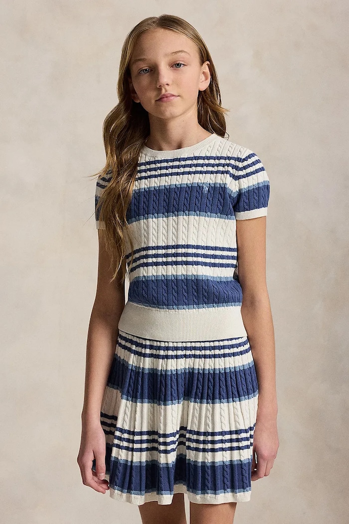 Παιδικό βαμβακερό σετ Polo Ralph Lauren βαμβάκι λευκό 313A11261001