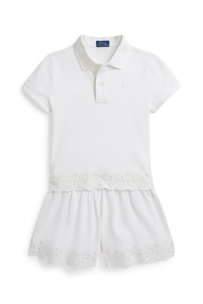 Detská súprava Polo Ralph Lauren s elastanom biela 313A11791001