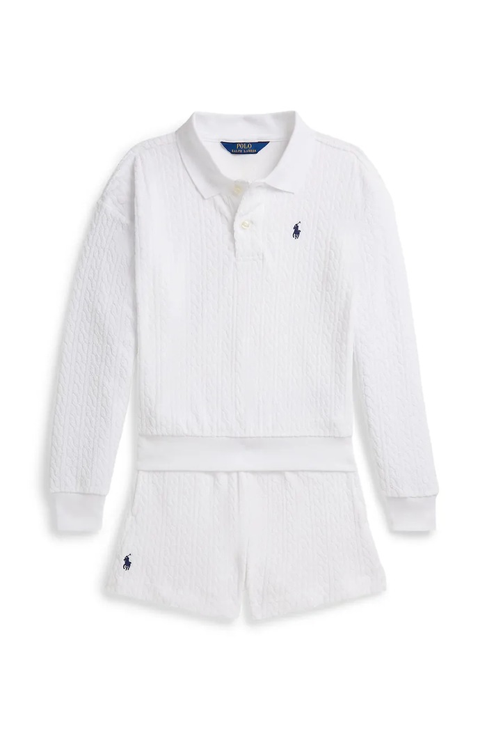 Polo Ralph Lauren detský bavlnený komplet biela 313B22119001