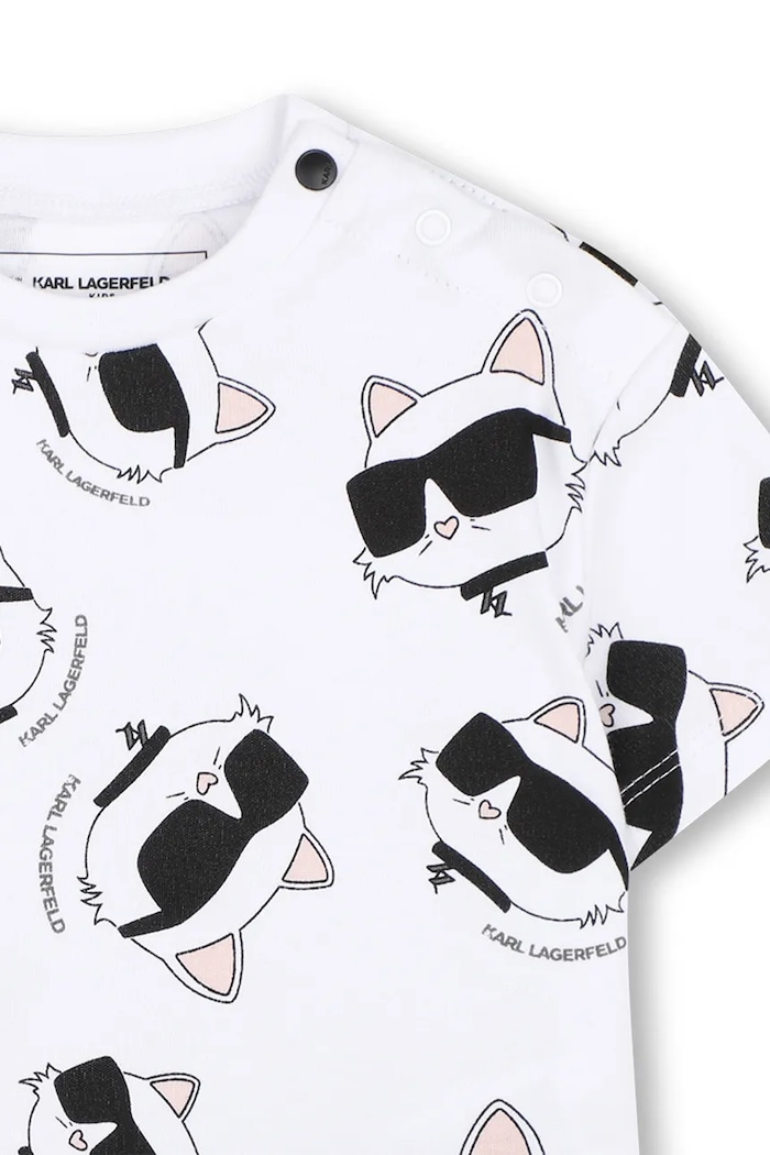 Karl Lagerfeld komplet bawełniany dziecięcy Z31064.86.108 biały