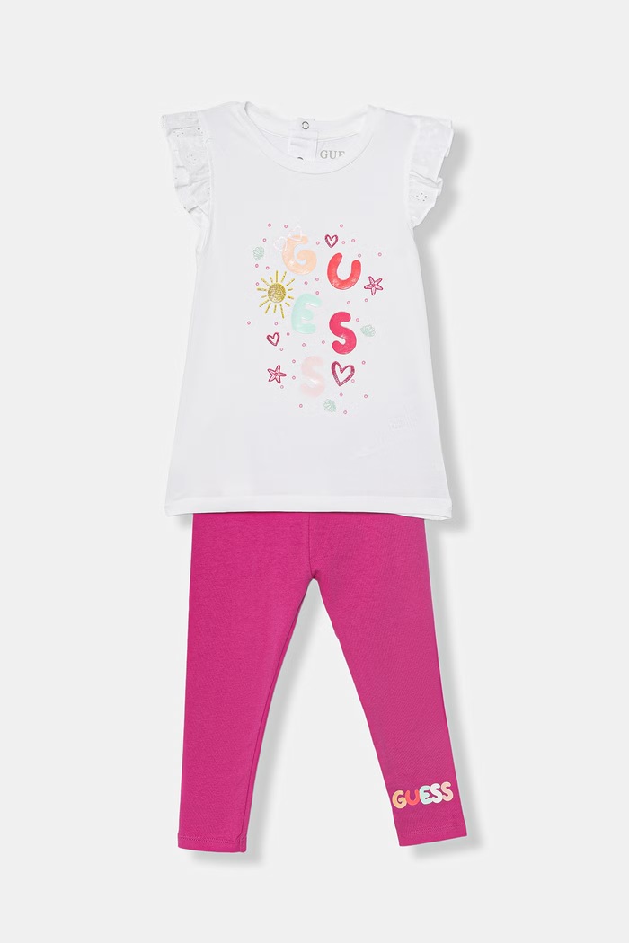 Guess compleu bebeluși alb A6GG08.K6YW4.PPY2.M