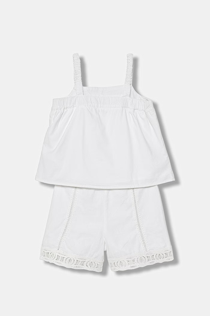 Guess compleu de zi pentru copii, din bumbac J6GG02.WN230.PPY2.M alb SS26