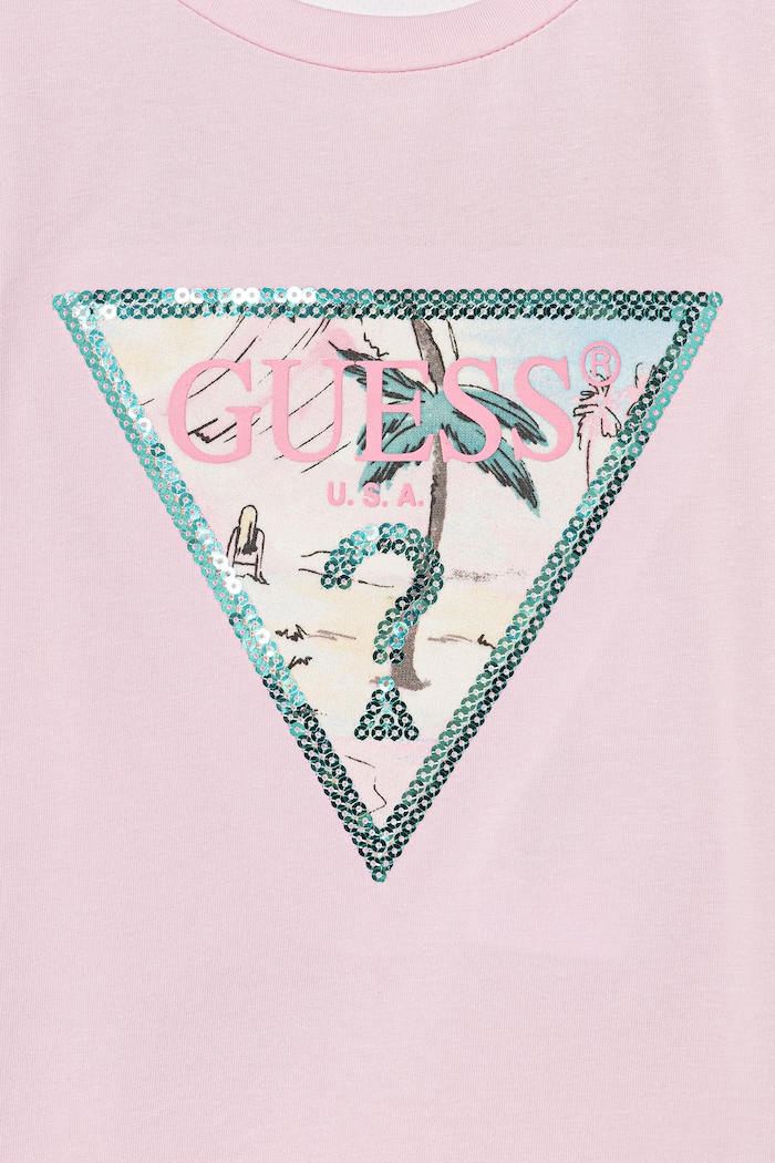Fete Guess compleu de zi pentru copii din bumbac K6GG02.K6YW4.PPY2.M roz