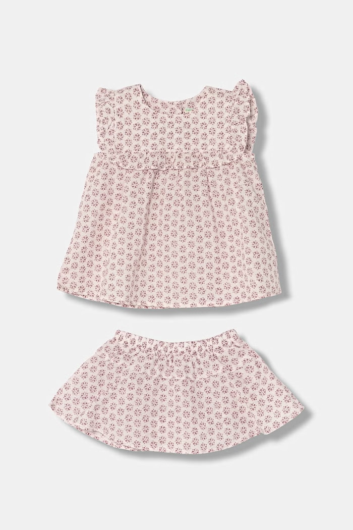 United Colors of Benetton rochie de vară cu in roz 4NVDAK001.W.Stagionale