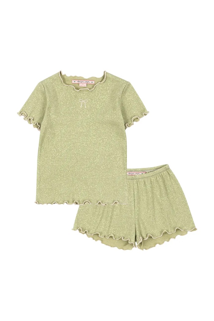 Konges Sløjd compleu pentru copii, din bumbac ROLI SET OCS verde KS105531.PPY2