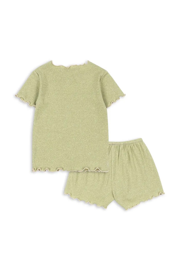 Konges Sløjd compleu pentru copii, din bumbac ROLI SET OCS KS105531.PPY2 verde SS26
