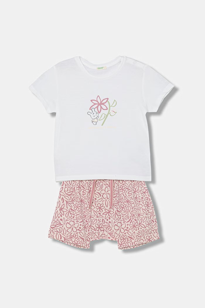 United Colors of Benetton denná súprava dojčenská bavlnená ružová 3UOPAK01S.G.W.seasonal