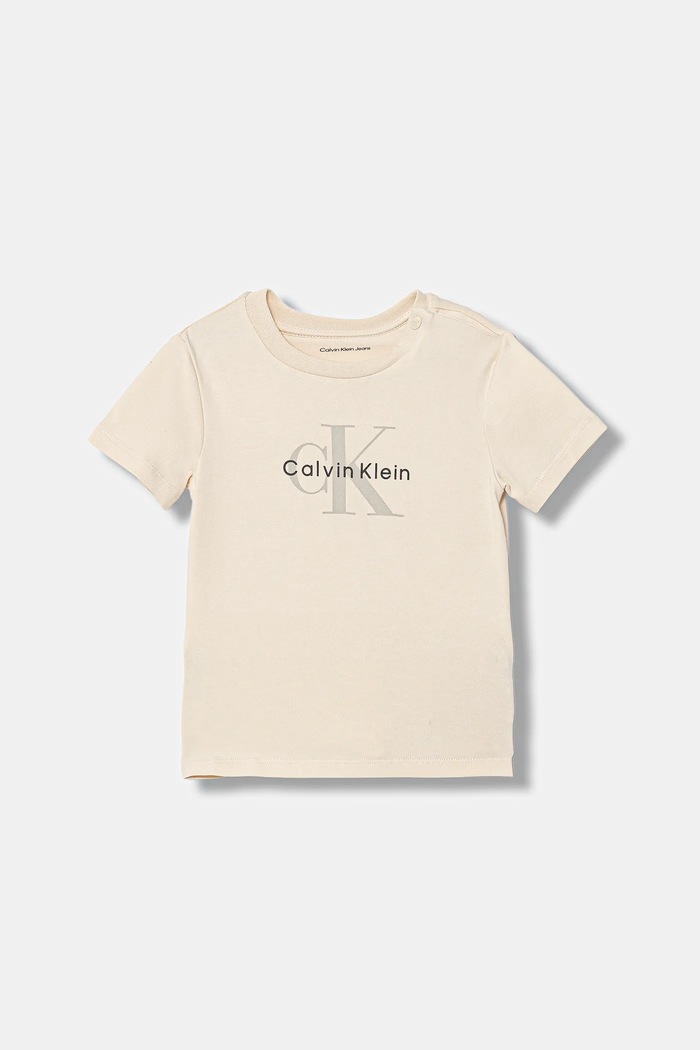 Chłopiec Calvin Klein Jeans komplet dresowy niemowlęcy IN0IN00336.PPY2 beżowy